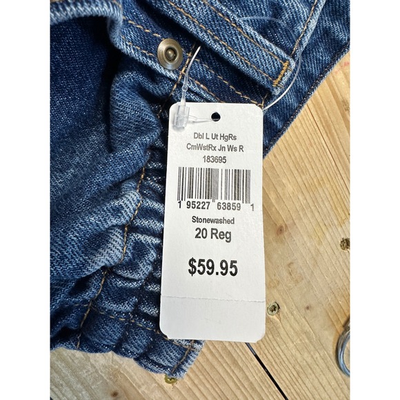 LL Bean Women's Jeans Size 20 Regular Stonewashed Elastic Waist Mom Jeans - Picture 3 of 5